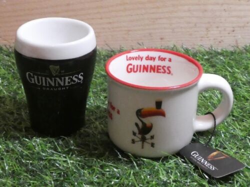 CERAMIC MINI ESPRESSO MUG GUINESS OFFICIAL MERCHANDISE WITH EGG CUP TUCAN BIRD