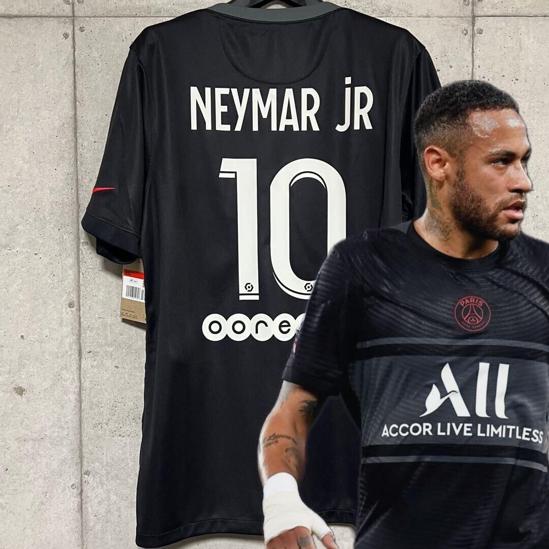 Neymar Jr 10 PSG 21/22 3rd Jersey L New With Tags Paris Neymar Jr 10 PSG 21/22 3rd Jersey L New With Tags Paris