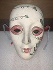 New Orleans Style Vintage Mask Wall Decor Cheek Flower White
