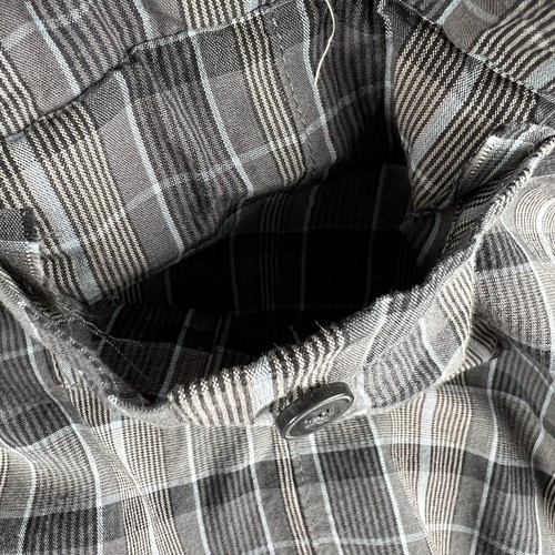 J. Ferrar Mens Button Up Shirt Medium Tall Gray Long Sleeve Pockets - Picture 5 of 14