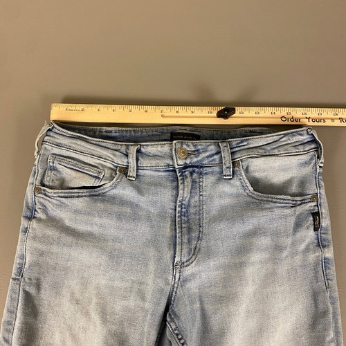 Silver Jeans Co. Zac Men's Size 34x32 Blue Straight Leg Denim Jeans Light Wash - Picture 6 of 13