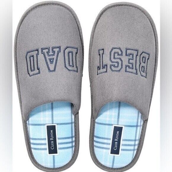 Club room slippers CLUB ROOMMen's Best Dad Embroidered Slippers 6-7 small shoes
