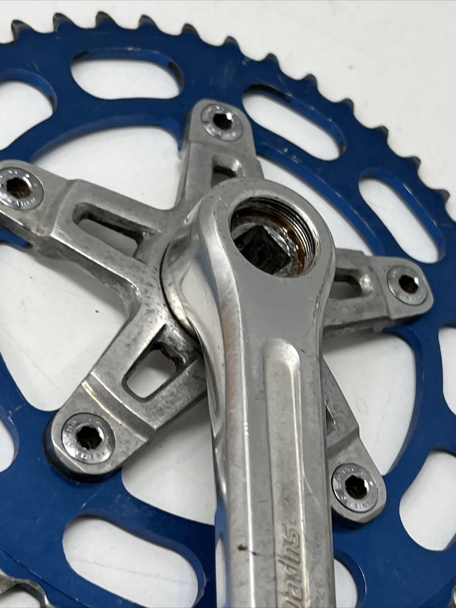 VINTAGE BMX CRANK SET SUPER MAXY SUGINO ALLOY ORIGINAL VINTAGE BMX CRANK SET SUPER MAXY SUGINO ALLOY ORIGINAL