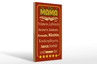 Holzschild Spruch 20X30 Cm Mama TröSterin Lehrerin Immer Da Schild Wooden Sign