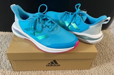 NWB ADIDAS FORTARUN K YOUTH PINK BLUE IRIDESCENT STRIPE SHOES SNEAKERS  LYM