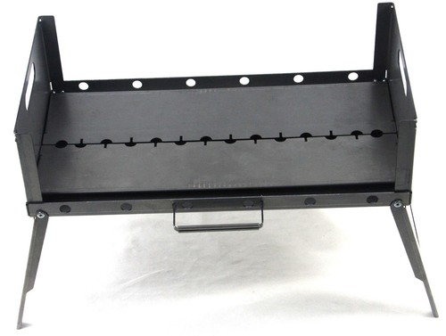 Grill Klappgrill Mangal Schaschlikgrill Holzkohle Standgrill BBQ Steel - Bild 5 von 8