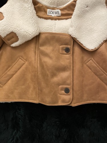 Loewe Shearling short Jacket Camel, Shearling Size L - Picture 5 of 17