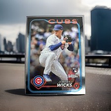 2024 Topps Chrome Baseball Card #67 Jordan Wicks, Chicago Cubs RC