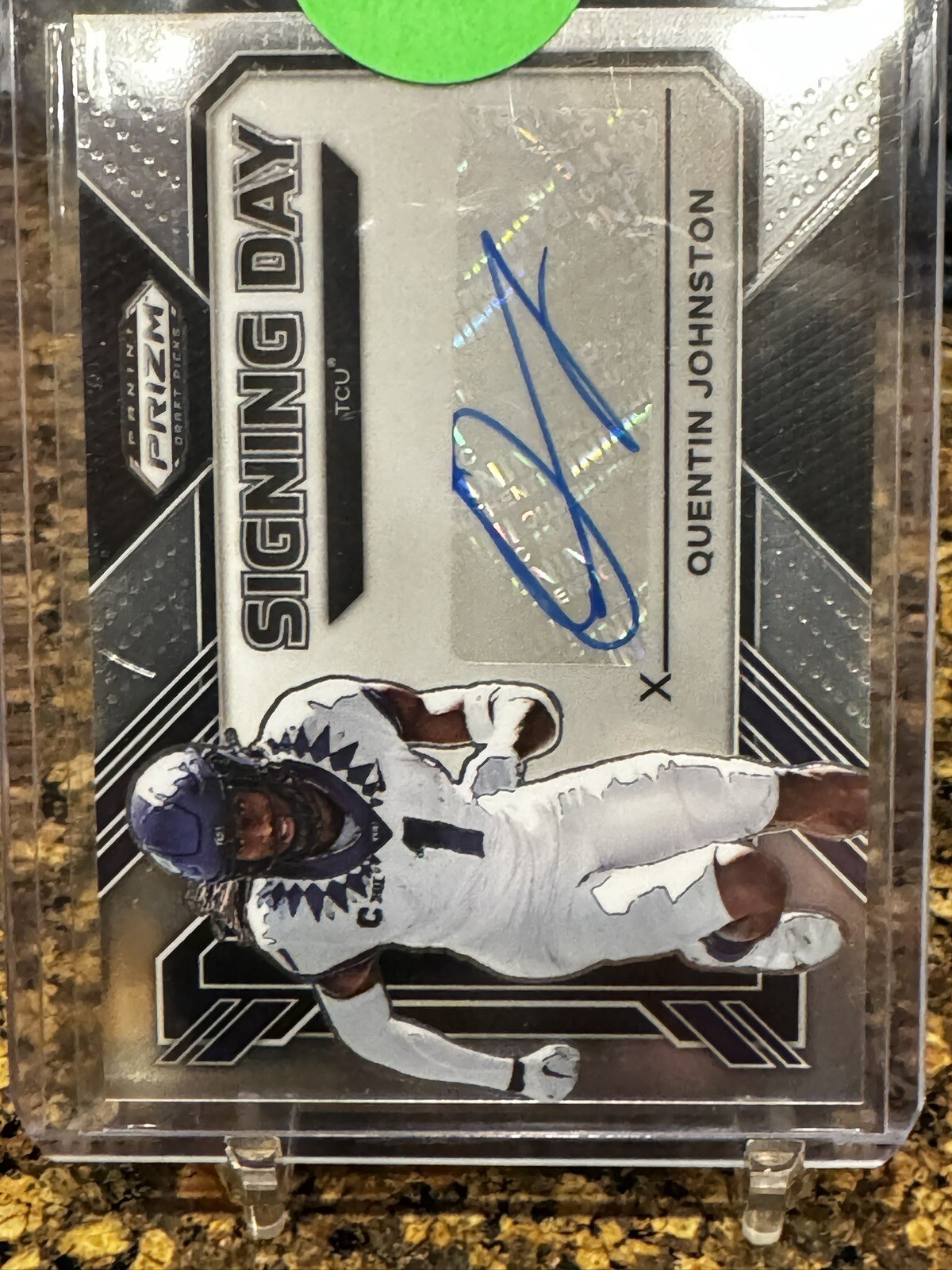 Quentin Johnston Panini Prizm Draft Picks Signing Day #SDQUJ Gold Prizm