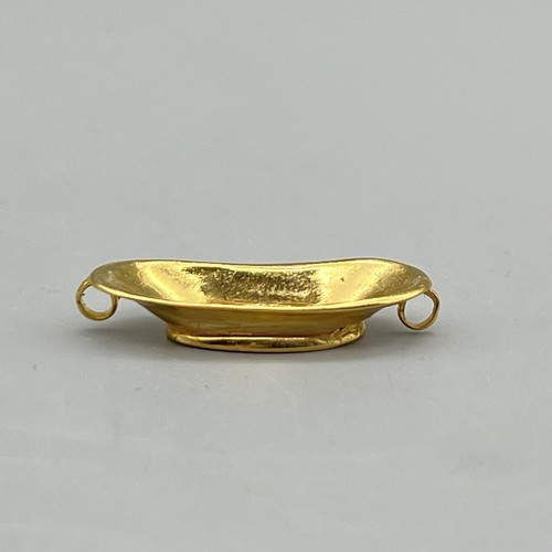 EUGENE KUPJACK Artisan GOLD PLATED Centerpiece Bowl 1:12 MINIATURE DOLLHOUSE VTG - Picture 8 of 17