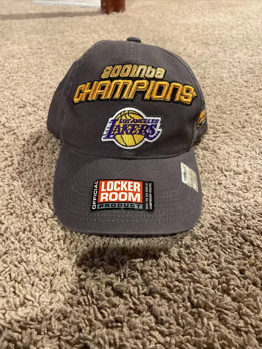 Los Angeles Lakers 2001 NBA Champions Official Locker Room Hat Shaq Kobe