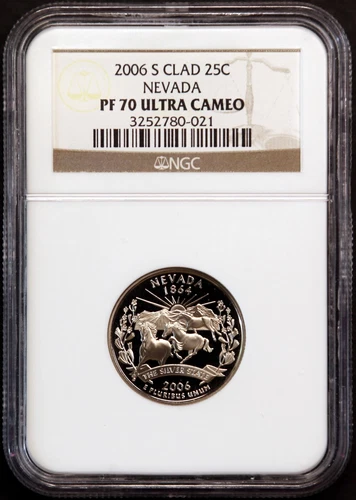 2006 S Clad Nevada State Quarter  Proof NGC PF70-Free Ship
