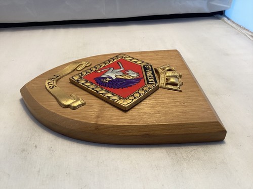 H.M.S St. VINCENT WALL PLAQUE / SHIELD ( HAND PAINTED VERSION ) - Picture 2 of 8