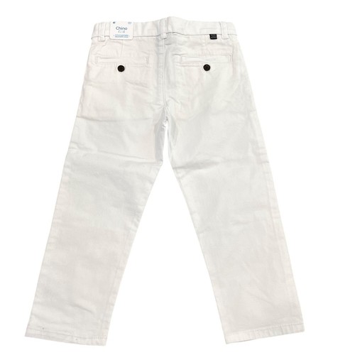 Mayoral Toddler Boys White Slim Fit Chino Pants NWT Adjustable Waist Cotton Blen - Picture 2 of 10