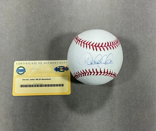 Derek Jeter New York Yankees Autograph Signed Rawlings OMLB Baseball Steiner COA