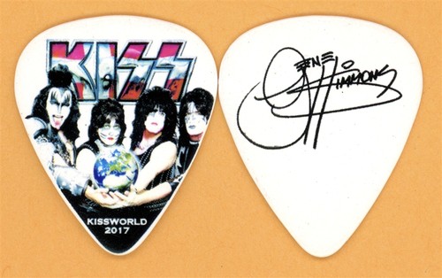 Kiss Gene Simmons Dänemark Flagge Vintage Gitarren-Plektrum - 2017 KISSWORLD Tour