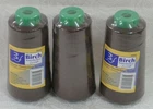 Birch Overlocker Thread 3 x 2500m Cones, 100% Polyester, Colour BROWN