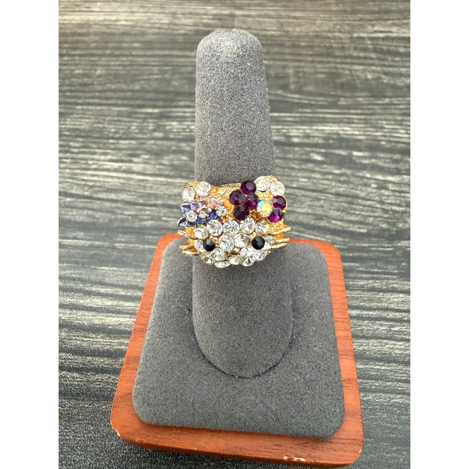 Hello Kitty Rhinestone Adjustable Ring - image 1