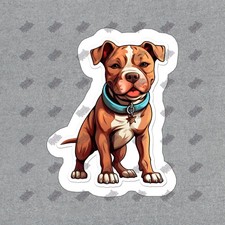Adorable Pitbull Vinyl Sticker Dog Lover Decal Waterproof and Durable 119553
