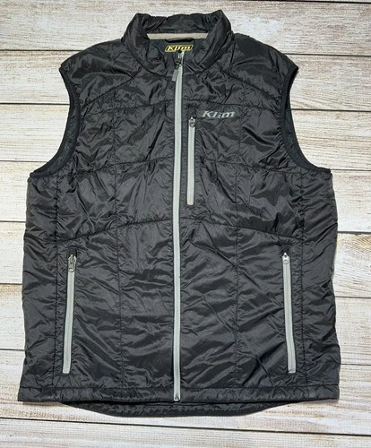 Klim Intake Puffer Vest Mens X-Large Black Full Zip Nylon Thinsulate *Flaw* - product listing photo