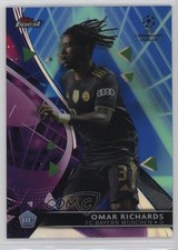 2021 Topps Finest UCL Blue/Aqua Vapor Wave Refractor 5/99 Omar Richards #92 0f6
