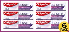 6x Colgate Sensitive Instant Relief Repair + Multi-Protection Toothpaste - 75ml 39.98 per litre
