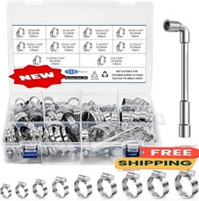 Juego de 115 abrazaderas de manguera de alta resistencia, de acero inoxidable 30