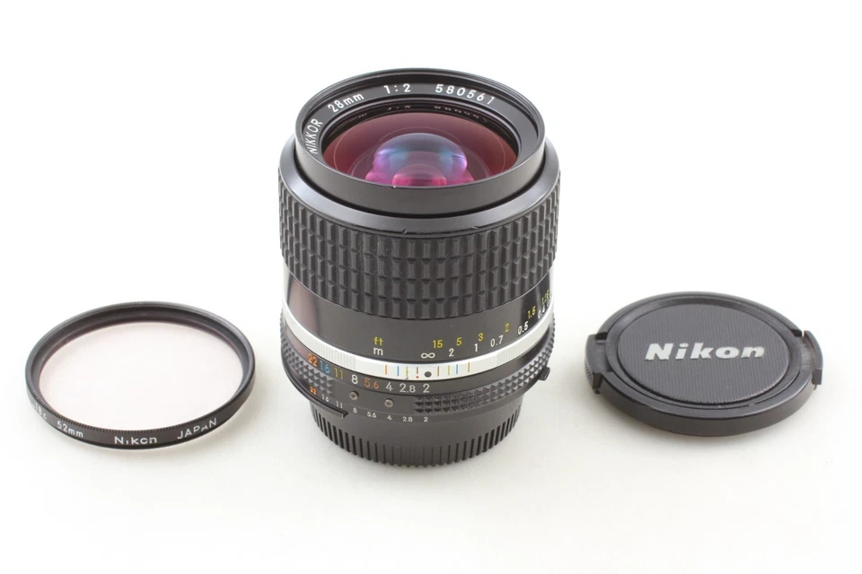 Lente MF gran angular Nikon Ai-s AIS Nikkor 28 mm f/2 "COMO NUEVA+++" de JAPÓN - Imagen 2 de 4