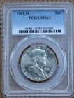PCGS 1961-D Franklin Half Dollar 50C MS64