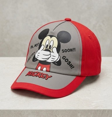 Disney - Cap - Mickey Mouse - Size 54cm - Grau/ Rot - 100% Baumwolle