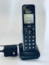 Panasonic KX-TGFA88 Handset Phone & Dock Cradle PNLC1084 Black  Nice!