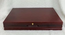 Wood Wooden Silverware Flatware Storage Box Chest Anti-Tarnish 19"x11"x3 1/4"
