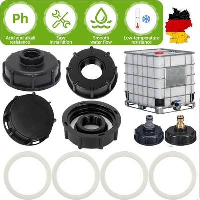 IBC Container Adapter S60x6 Hahn Zubehör Kappe 1/2 3/4 1 Zoll IBC Adapter Deckel