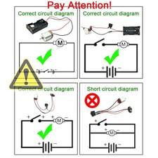 6 Set DC Motors Kit, Mini Electric Hobby Motor 3V -12V 25000 RPM Strong Magne...