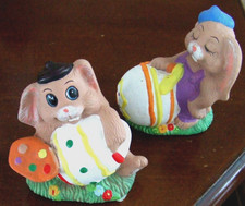 2 x Hasen Osterhase  Figur Dekoration Osterdekoration