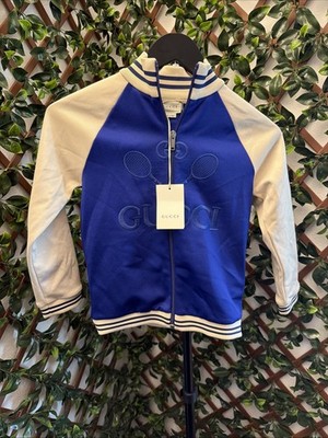Gucci Navy Blue Kids Zip-Up Jacket Tennis Unisex Size 8 | eBay