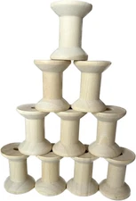 2 Inch/5Cm 0Pcs Wood Color Wooden Empty Spool Empty Thread Spools Natural Wire W