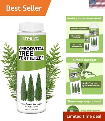 Liquid Plant Food for Arborvitae   Nutrient-Rich Fertilizer for Lush Hedges, 8oz