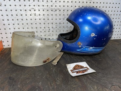 vintage model A harley-davidson amf helmet Blue X100 Wall Art
