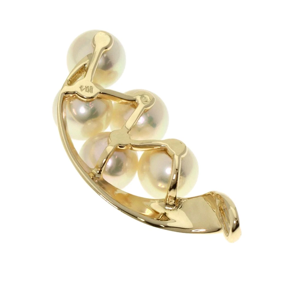 MIKIMOTO Perla Perla Colgante Top K14 Oro Amarillo Damas [Usado] Foto 2 de 4