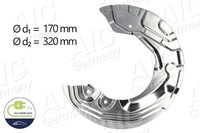 Aic Spritzblech Bremsscheibe New Mobility Parts 55738 Aluminium FüR Bmw 3Er E90