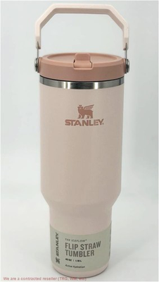 #ad Stanley 40 oz Stainless Steel Ice Flow Flip Straw Tumbler Rose Quartz $33.99