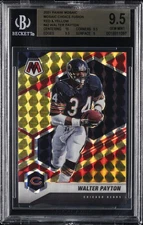 2021 PANINI MOSAIC MOSAIC CHOICE FUSION - RED & YELLOW #42 WALTER PAYTON BGS 9.5