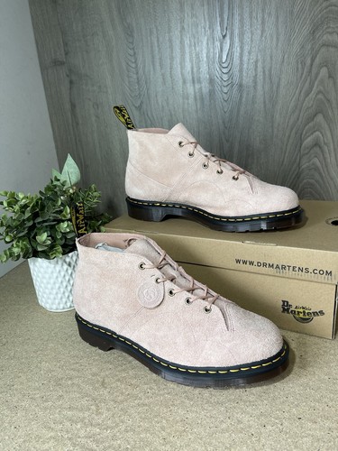 Dr Martens Church Suede Boots, Pink, Brand New, Size 12 - Picture 1 of 9