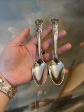 65g Y1823 Georgian Antique Solid Silver Dessert Tea Spoon 925S Cutlery King’s P