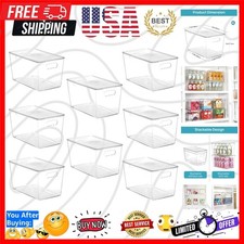 8 Pack Clear Stackable Storage Bins with Lids,XLarge Plastic Containers with ...