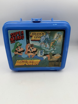 #ad Super Mario Bros. ZELDA II NINTENDO POWER LUNCHBOX 1989 No Handle Aladdin $29.99