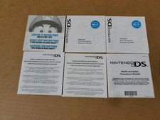 Nintendo DS Health and Safety Precautions  Wifi Booklet Manual Inserts Lot