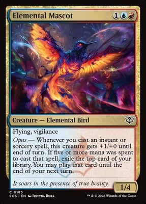 MTG Magic the Gathering Elemental Mascot (185/444) Secrets of Strixhaven LP