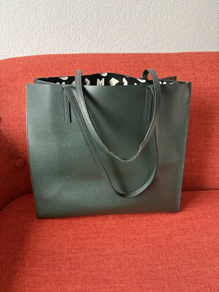 Marc Jacobs  Leather Grinder tote bag in  Dark Green  - Image 2 of 4